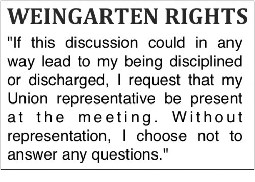 JFK Airtrain: Know your Weingarten Rights